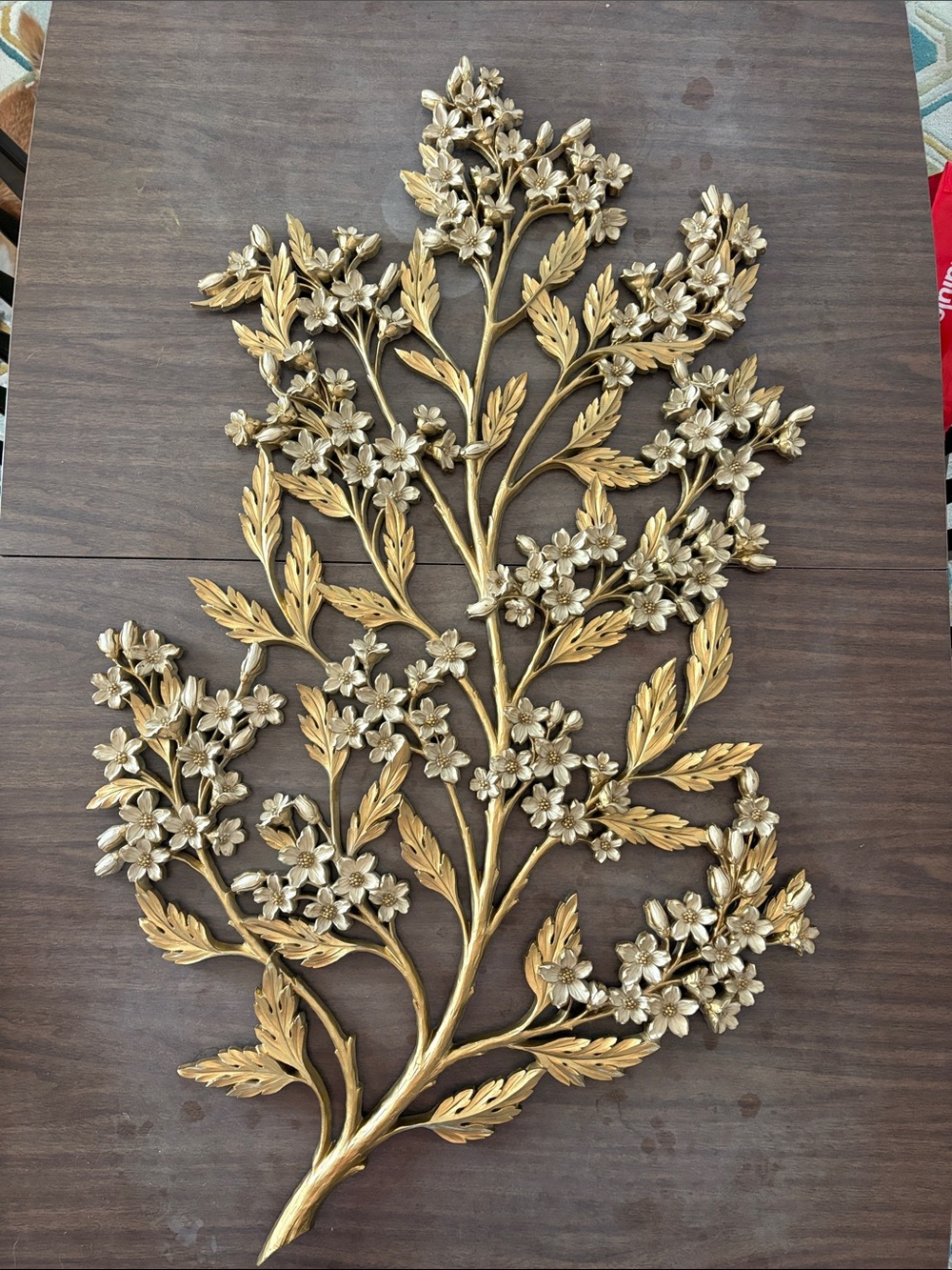 Syroco Gold Floral Wall Art -Elegant Branch Accent- excellent original condition